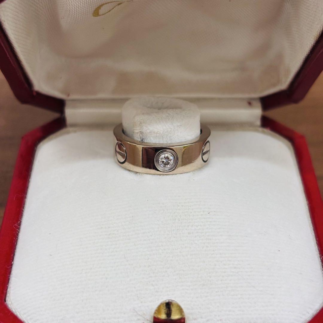 Cartier カルティエ ラブリング ハーフダイヤ 750WG 3P #46