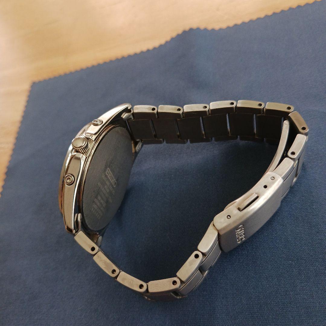 SEIKO 電波ソーラー腕時計 ホワイトSBTM213チタン製