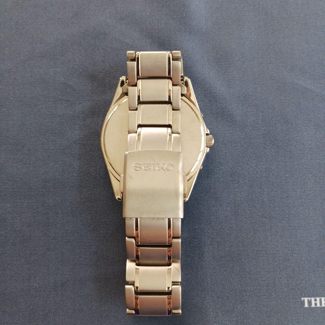 SEIKO 電波ソーラー腕時計 ホワイトSBTM213チタン製