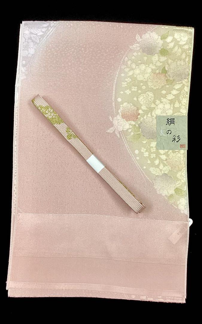 新品未使用　帯揚げ＆帯締めセット　礼装用　絹の彩 ピンク系