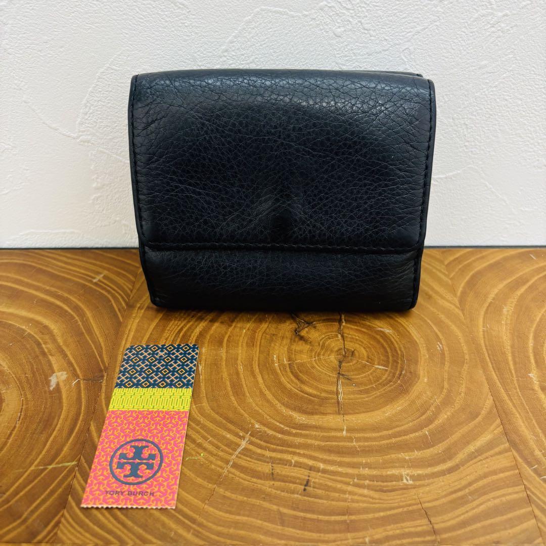TORY BURCH トリーバーチ 三つ折り財布 ブラック ELEANOR