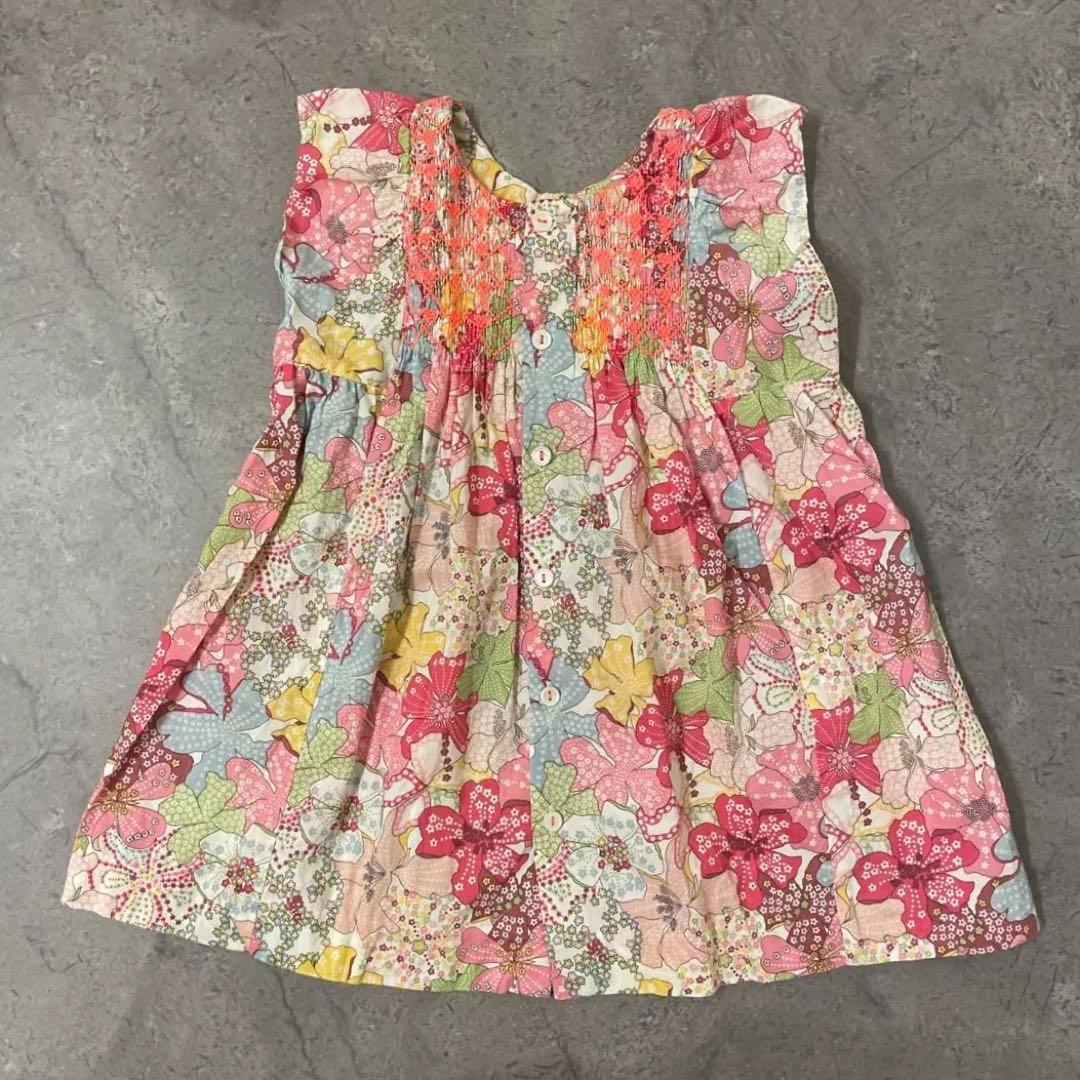 73 ボンポワン Bonpiont レース 刺繍 花柄 ブラウス シャツ 12