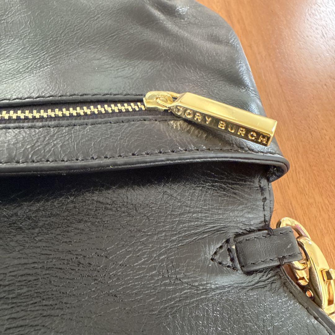 Tory Burch 黒 レザー クラッチバッグ