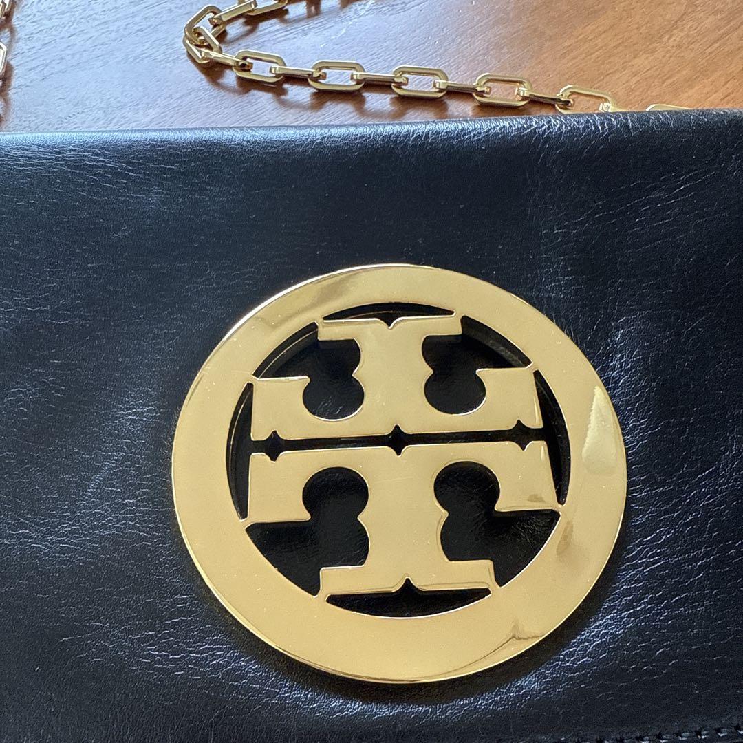 Tory Burch 黒 レザー クラッチバッグ