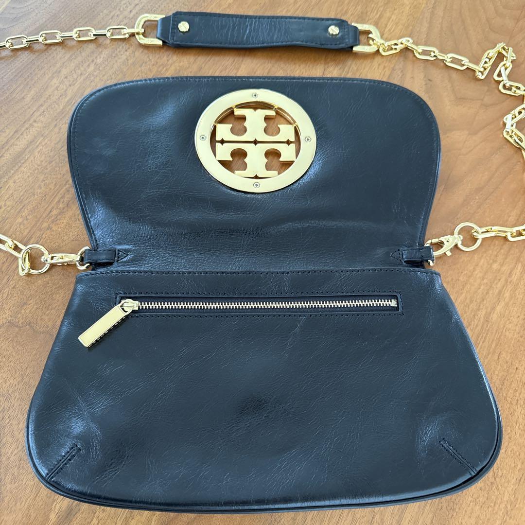 Tory Burch 黒 レザー クラッチバッグ