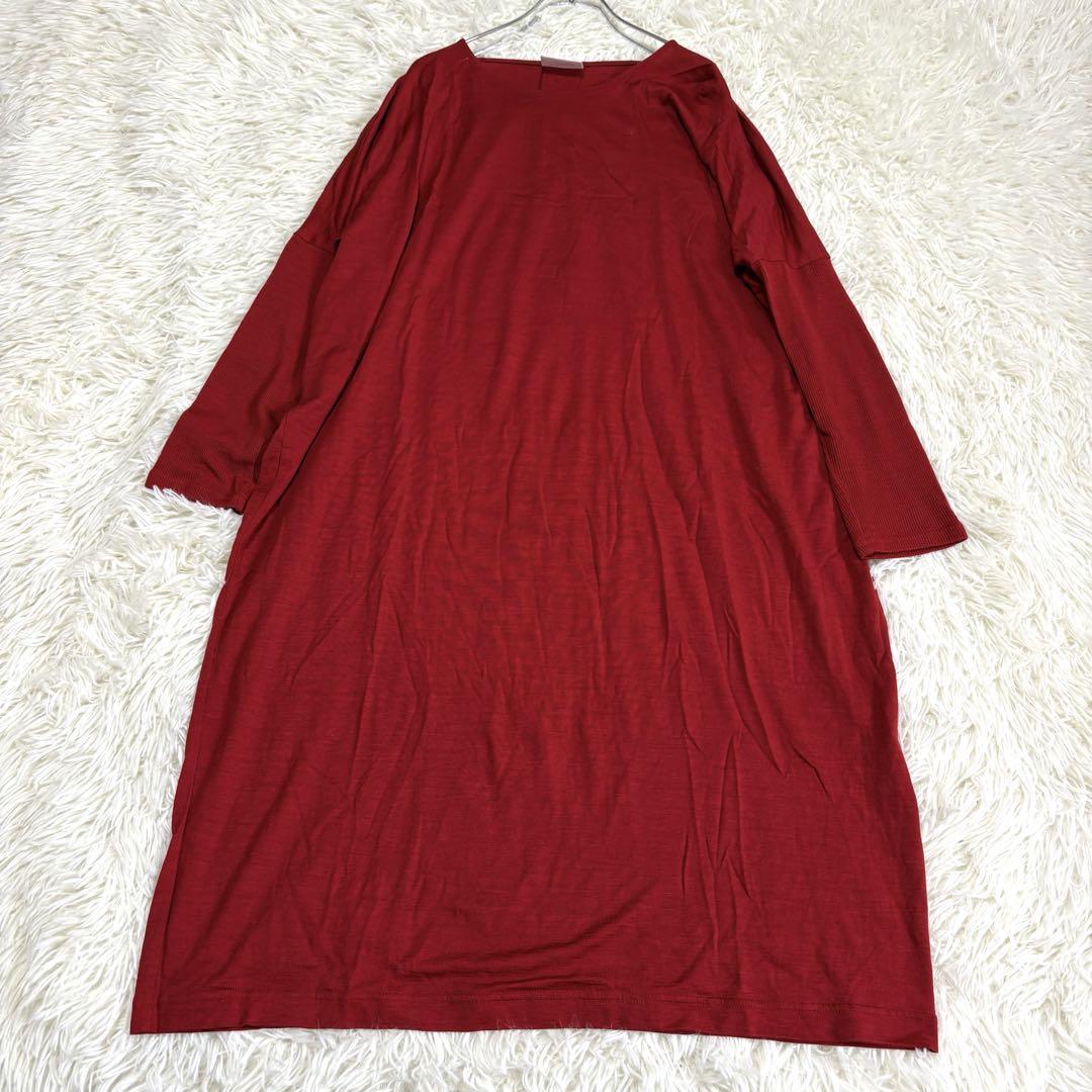 m5956 yuni♡カットソーロングワンピース 薄手 フレアスカート ドルマン