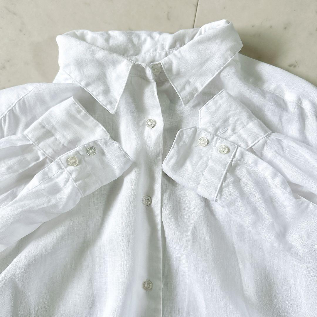 美品✨フレームワーク フレンチリネンシャツ カシュクール 麻