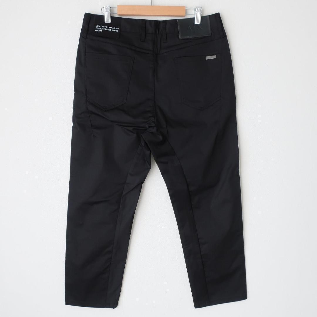 ルエットに 新品 ストレッチ 黒 W31 AFSZa-m12139945024 アルマーニエクスチェンジ 春夏 クロップドパンツ ⏥パンツです