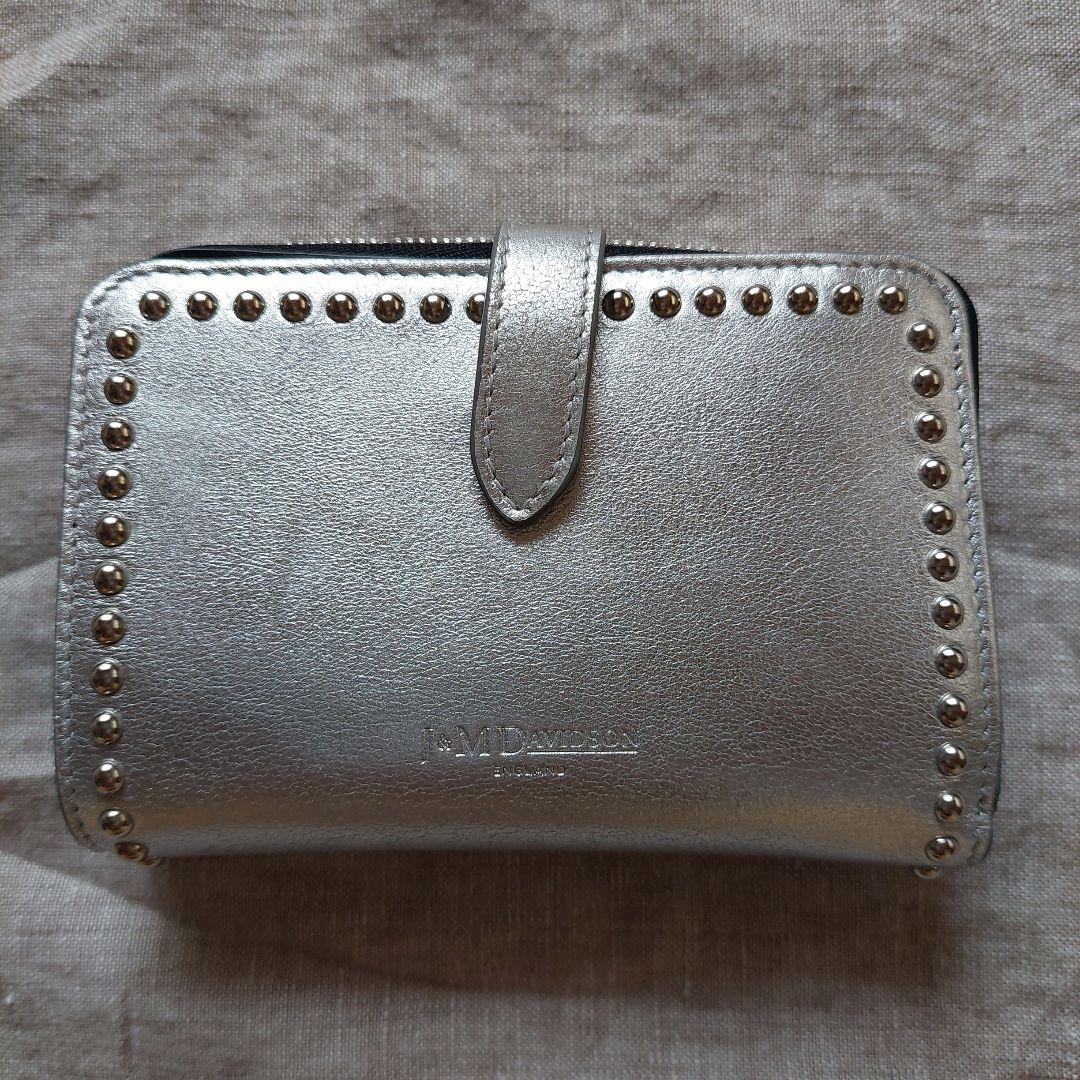 最終価格にしました！美品　J&M　DAVIDSON　二つ折り財布　 シルバー