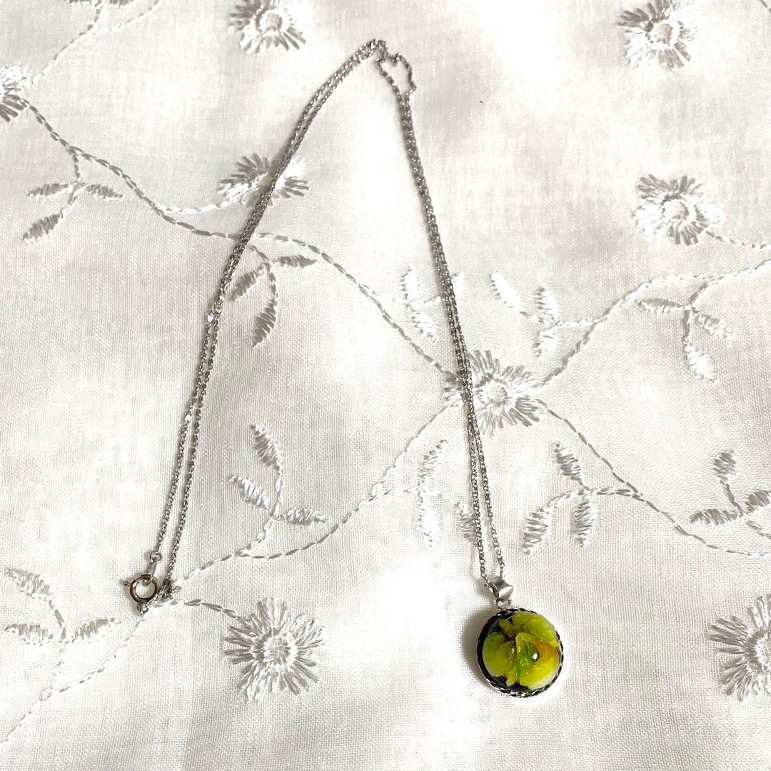 正規通販】 ヴィンテージネックレス ラウンドチャームフラワー