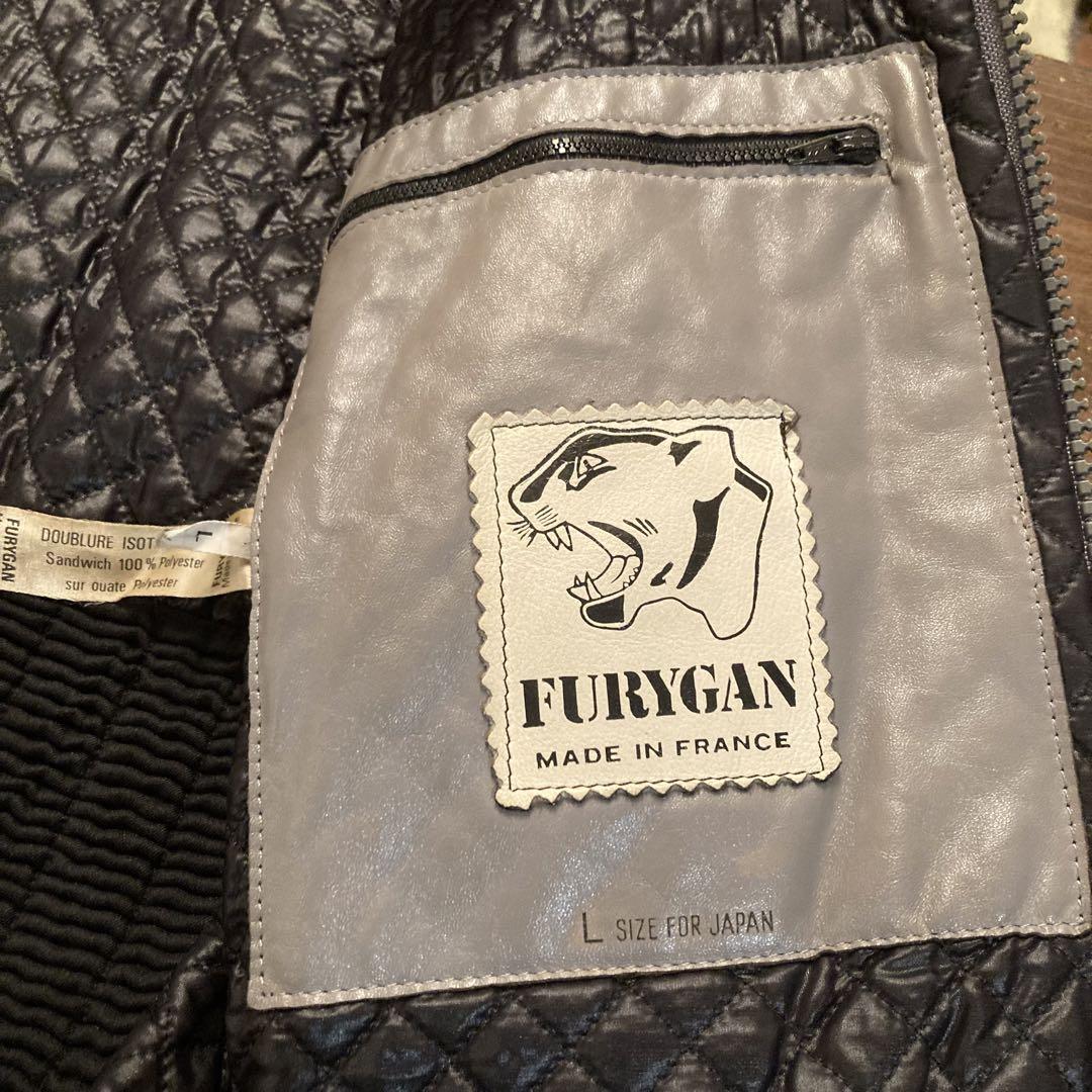 フランス製 Furygan レザー ライダースジャケット L フュリガン