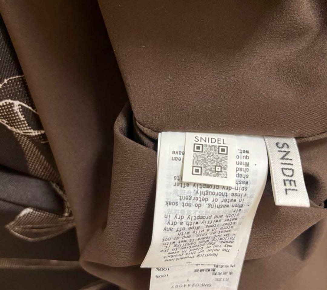 SNIDEL スナイデル リボンスリーブデザインワンピース BRW