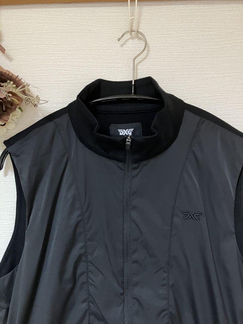 新品！PX G ゴルフ　ペップラムベスト【黒Ｓ】⚫︎ノースリーブジャケット