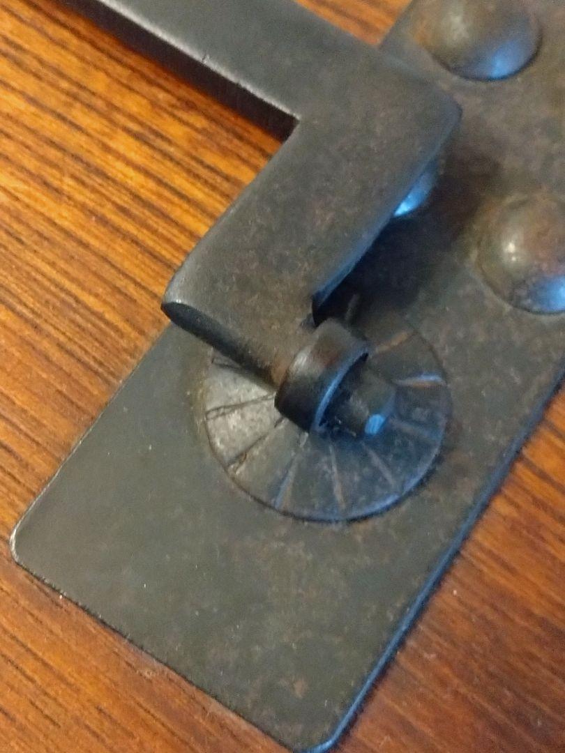 レトロ 銭箱 千両箱 木製収納箱 金具付き　鍵　錆