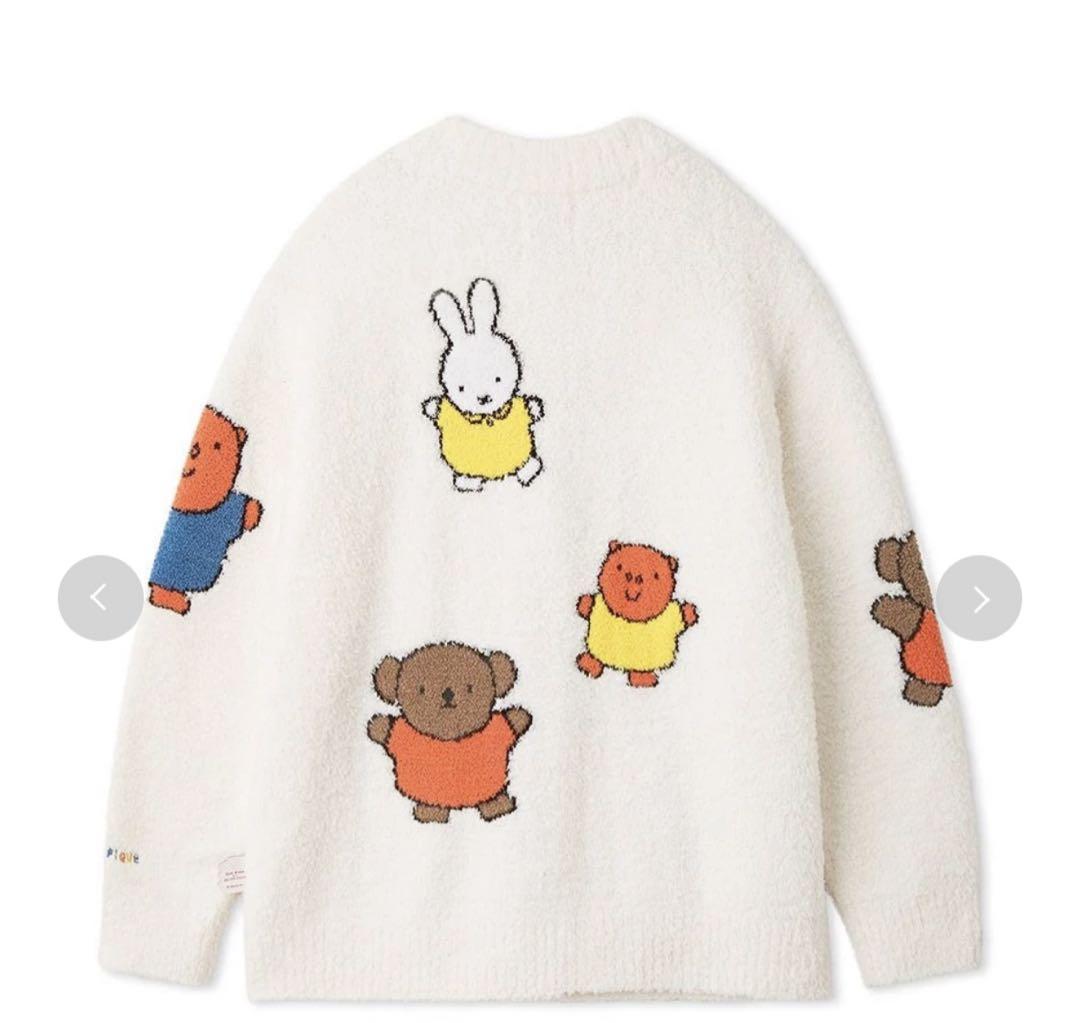 【Dick Bruna】【UNISEX】ベビモコ総柄ジャガードカーディガン