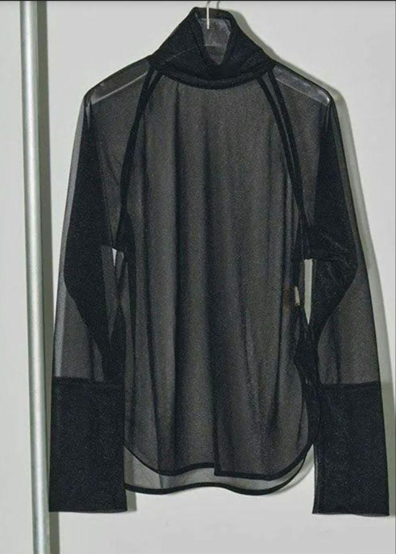 新品 TODDYFUL Sheer Turtle Tops BLACK