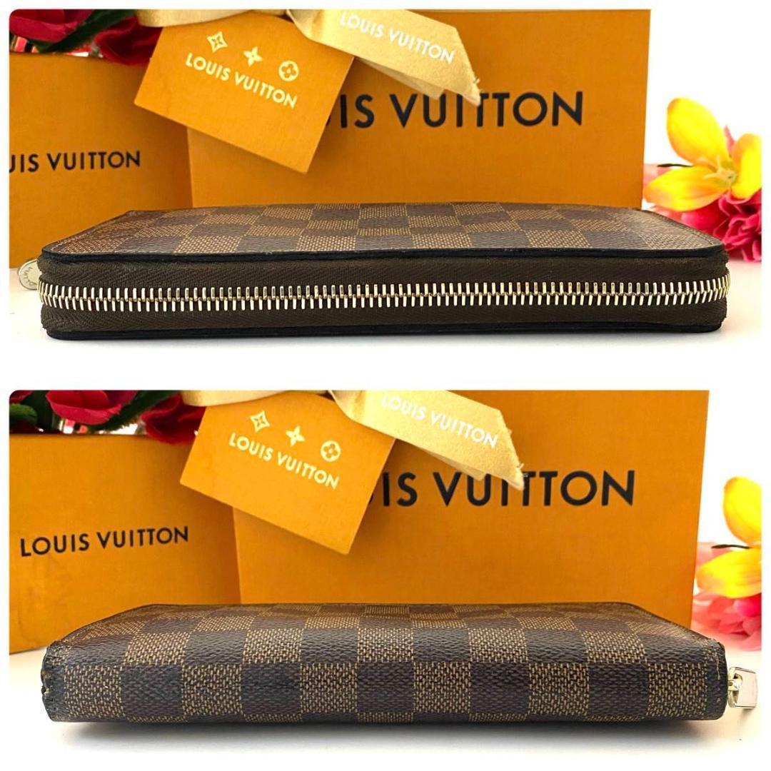 ルイ ヴィトン◎ジッピーウォレット ダミエ ラウンドファスナー 長財布 ブラウン