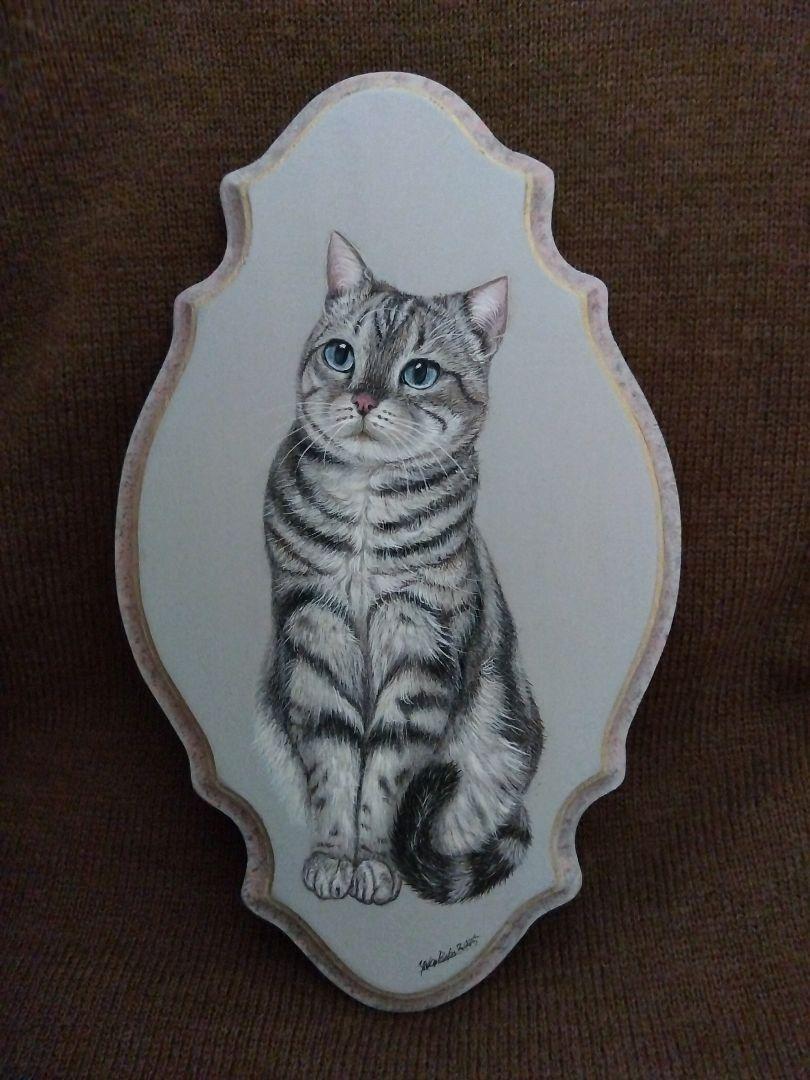 トールペイント作品：お出迎えネコちゃん