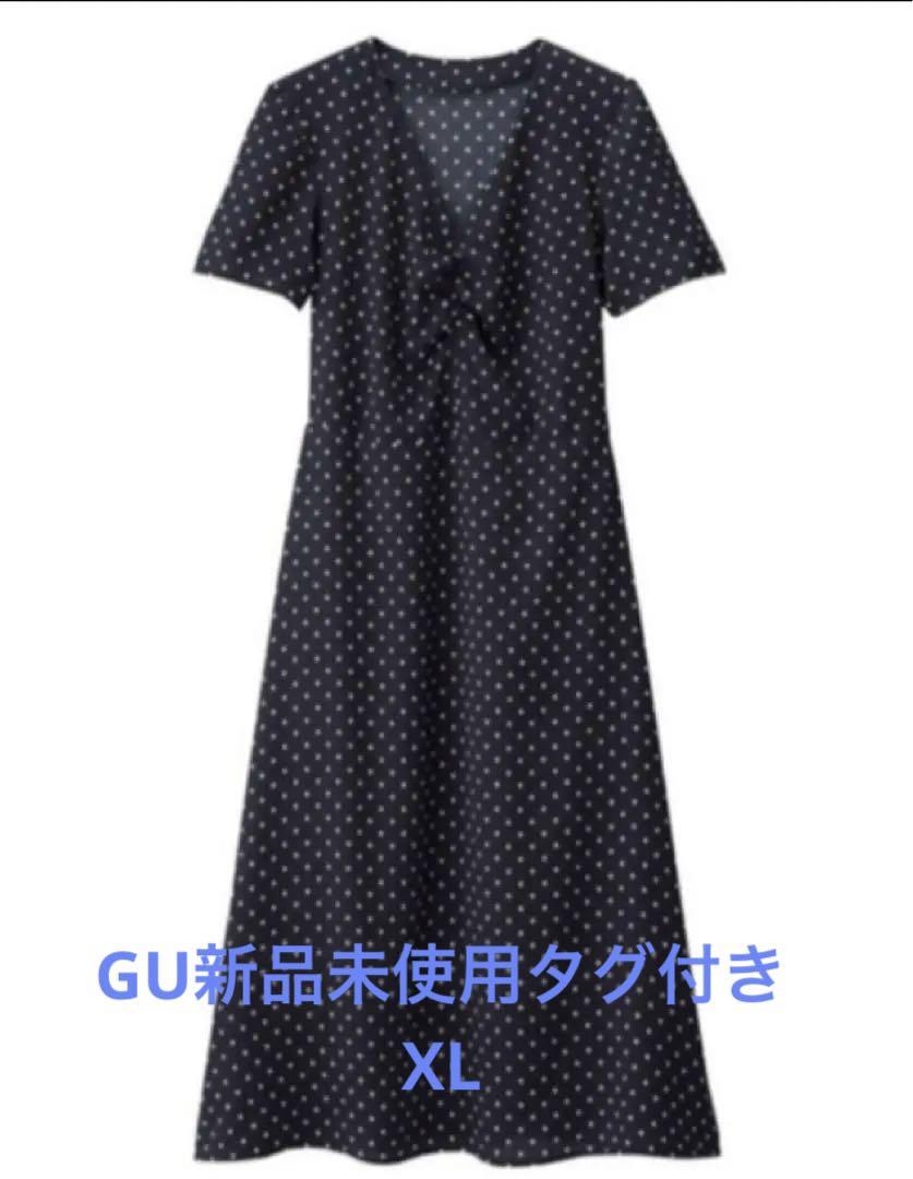 今年人気のブランド品や ドットワンピース GU タグ付き新品未使用 ブラック メルカリ - XL ワンピース