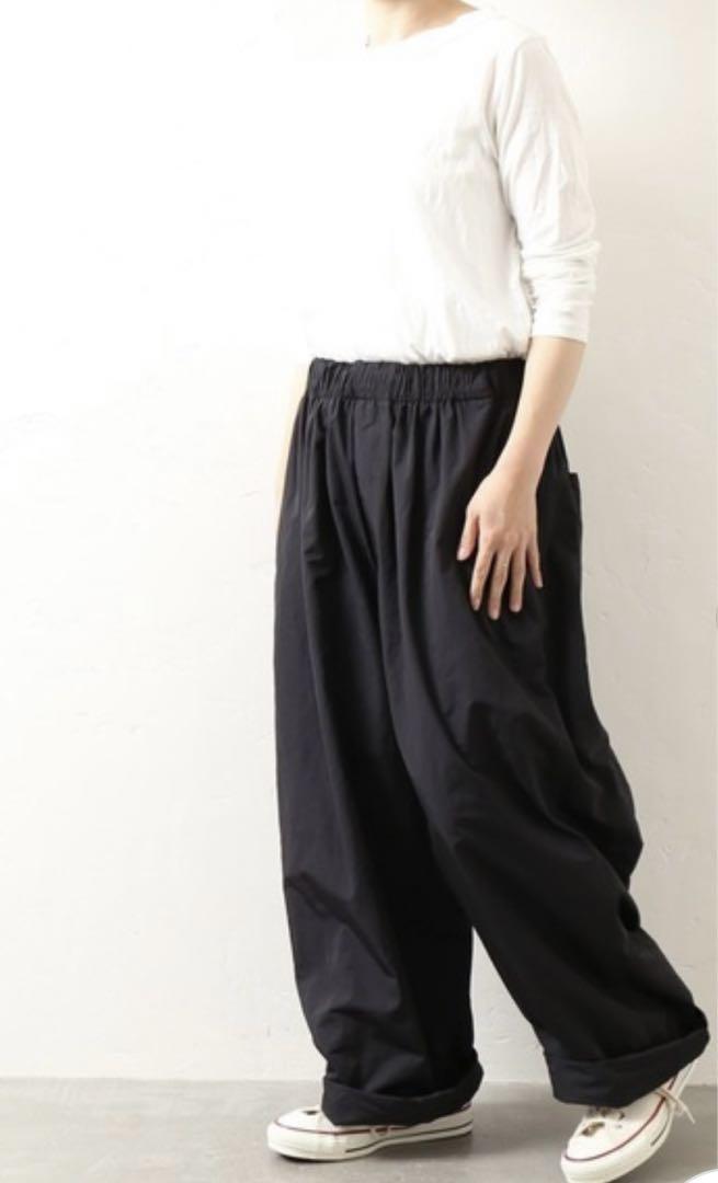 journal standard luxe タフタ イージ パンツ ブラック