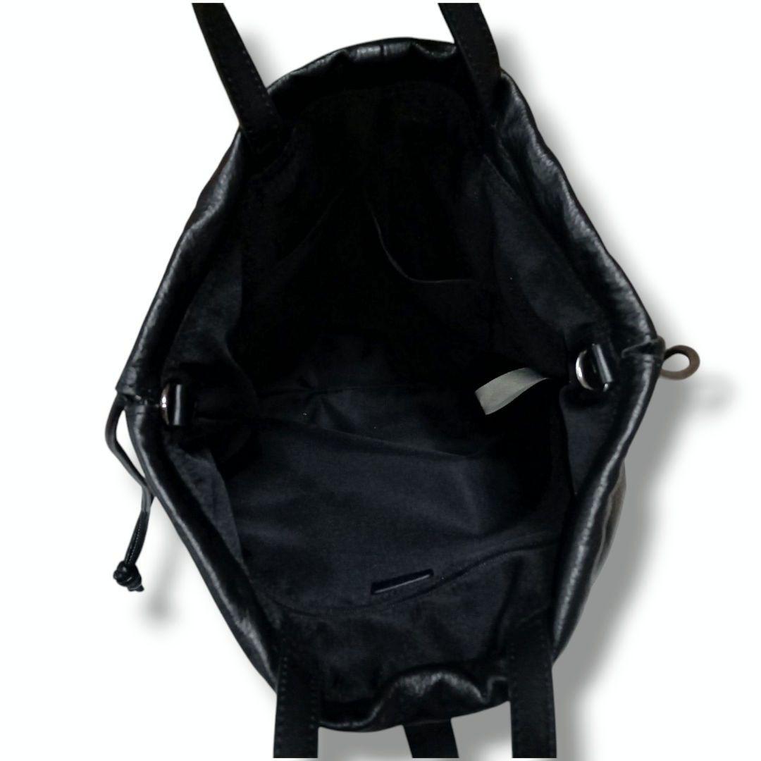 【earPAPILLONNER】 美品 イアパピヨネ 巾着バックル レザーバッグ