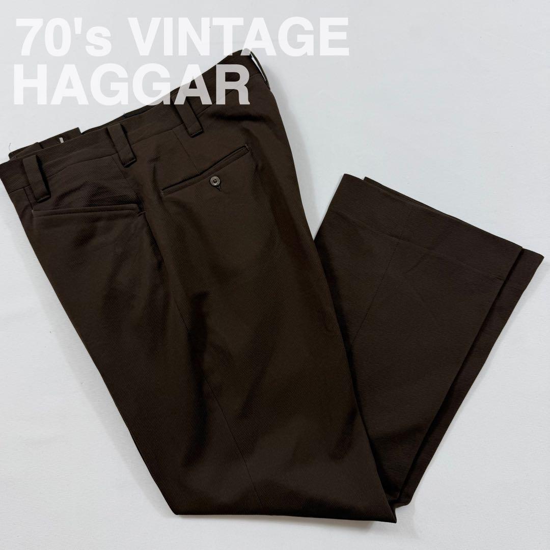 70's HAGGAR ハガー フレアスラックス ブーツカット ヴィンテージ