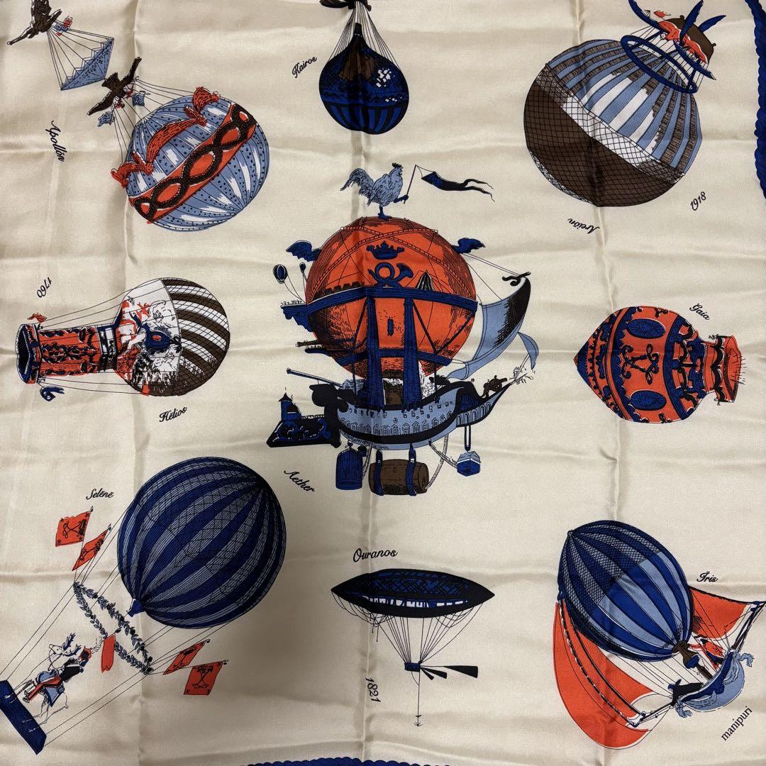 【限定特価】 美品⭐︎マニプリ CARNIVAL 65×65センチ 気球柄 スカーフ シルク 小物