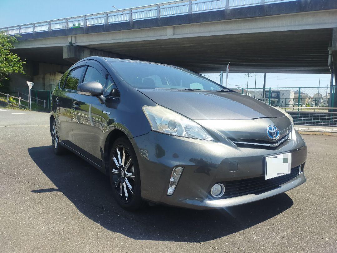 プリウスa　車検R9年2月末まで　希少7人乗り　禁煙　社外アルミ　ナビ　機関良好