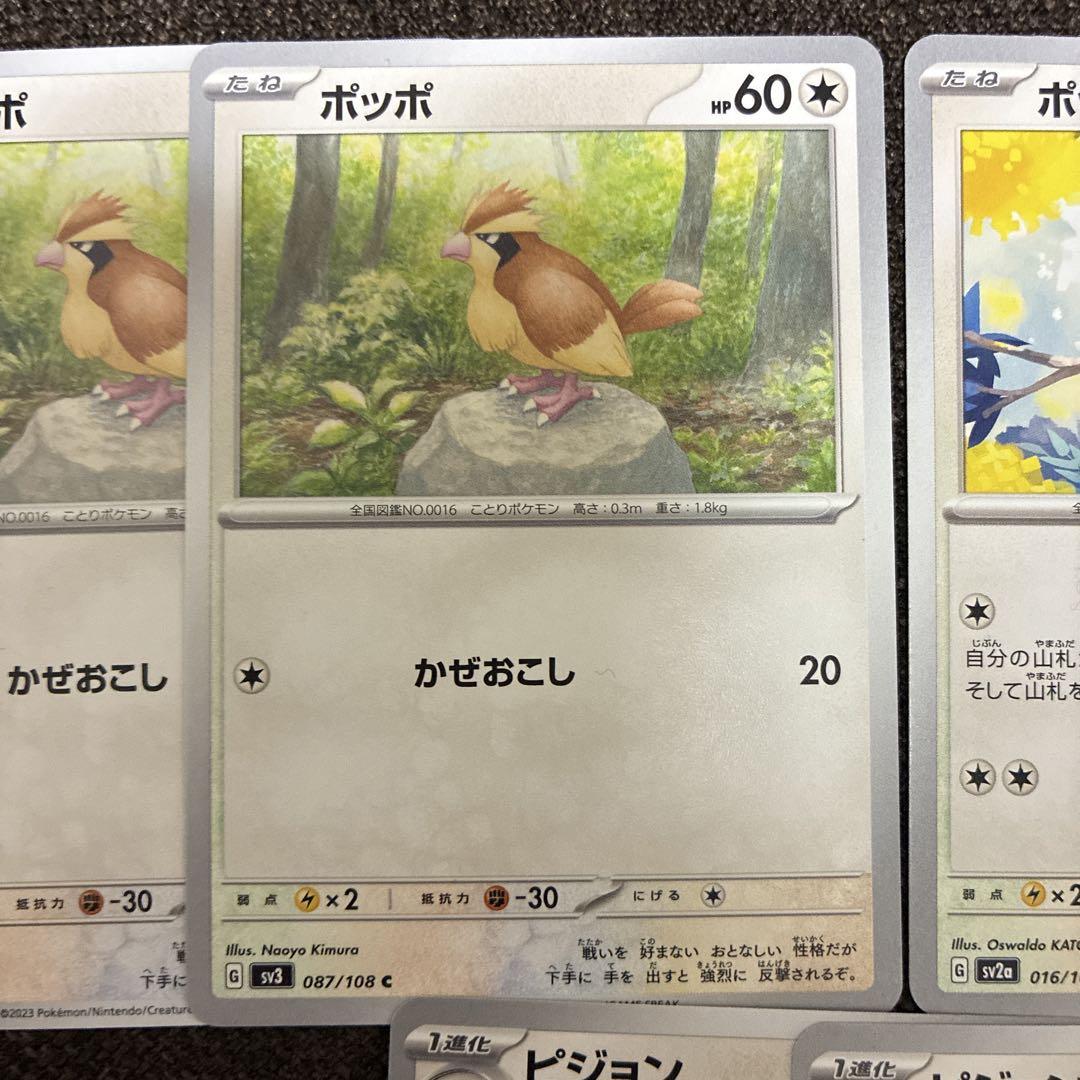 ピジョットex（マッハサーチ）2枚、ピジョット2枚、ピジョン