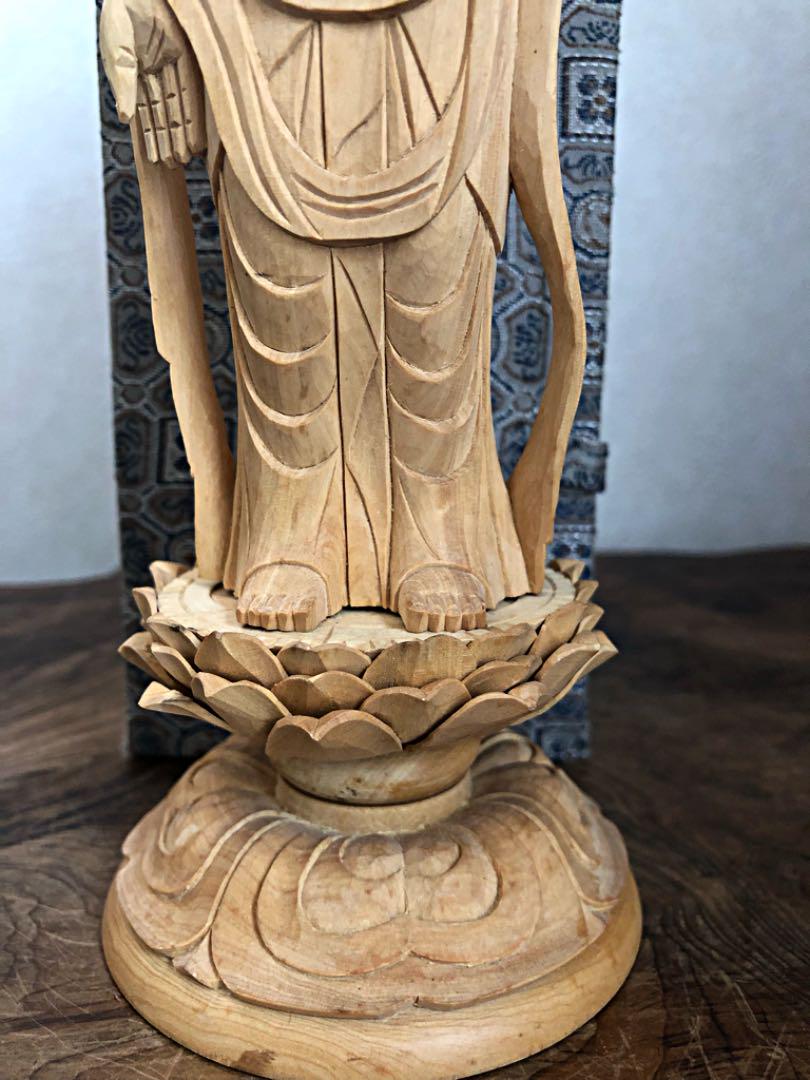 中国美術 仏教美術 細密木彫 菩薩 仏像 共箱 美術品 中国美術 仏教美術 細密木彫 菩薩 仏像 共箱 美術品