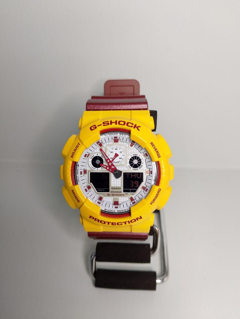 G-SHOCK GA-100CS イエロー ビッグケース ほぼ未使用☆