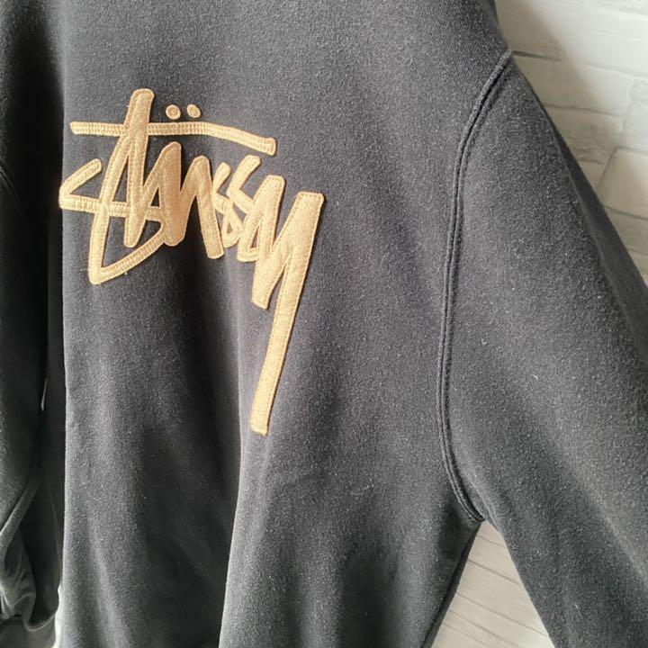 いただきあ 激レア ステューシー 黒 入手困難 V87mn-m12186802049 USA製stussy立体ロゴ刺繍 M ますが