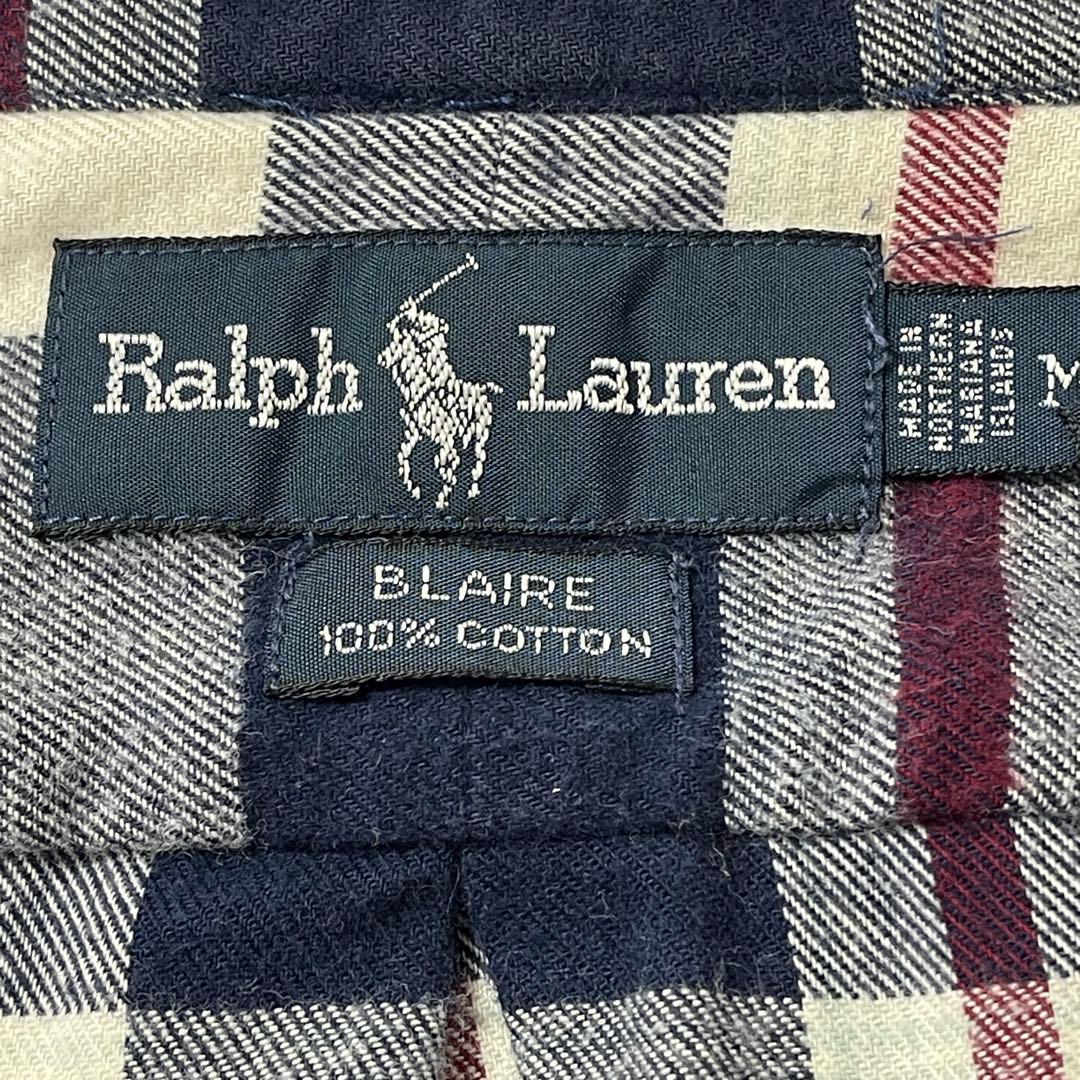 90s ラルフローレン BLAIRE BD ネルシャツ グッド M POLO RALPH LAUREN WWW_HOMU-JOURNEY_COM