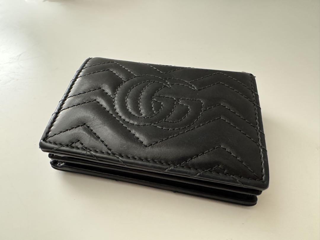 GUCCI マーモント　二つ折り財布 黒
