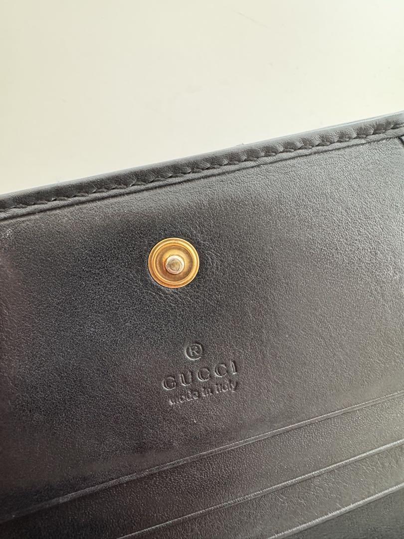 GUCCI マーモント　二つ折り財布 黒