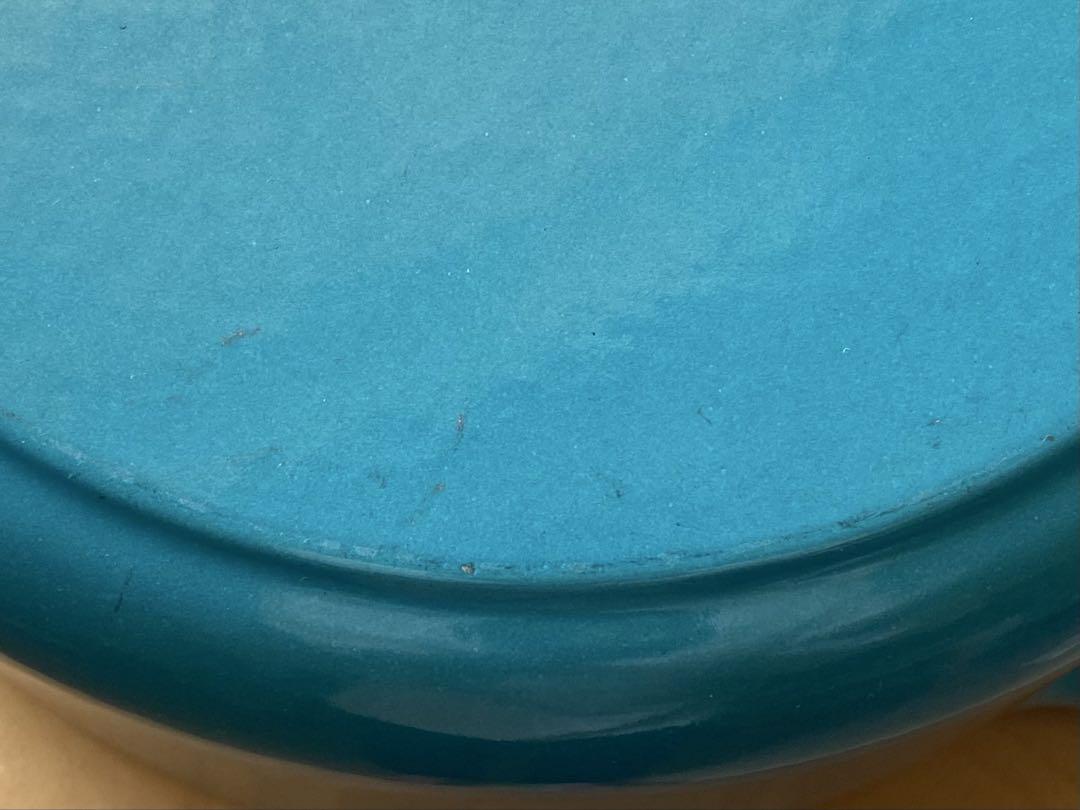 【美品】 ル・クルーゼ 24cm ココットロンド カリビアンブルー