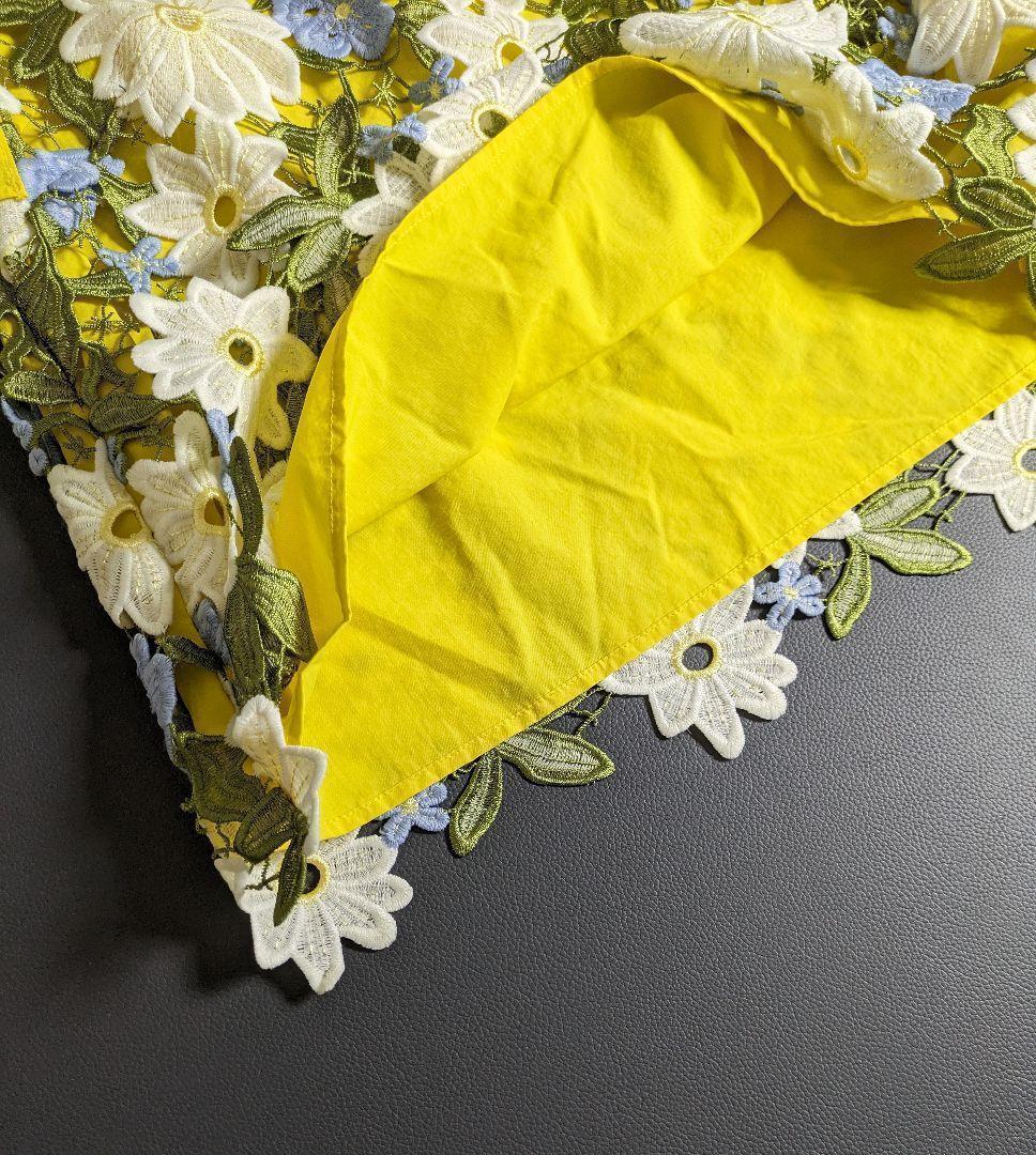 ヴェロフォンナ／華やかケミカルレース フラワー刺繍フリル