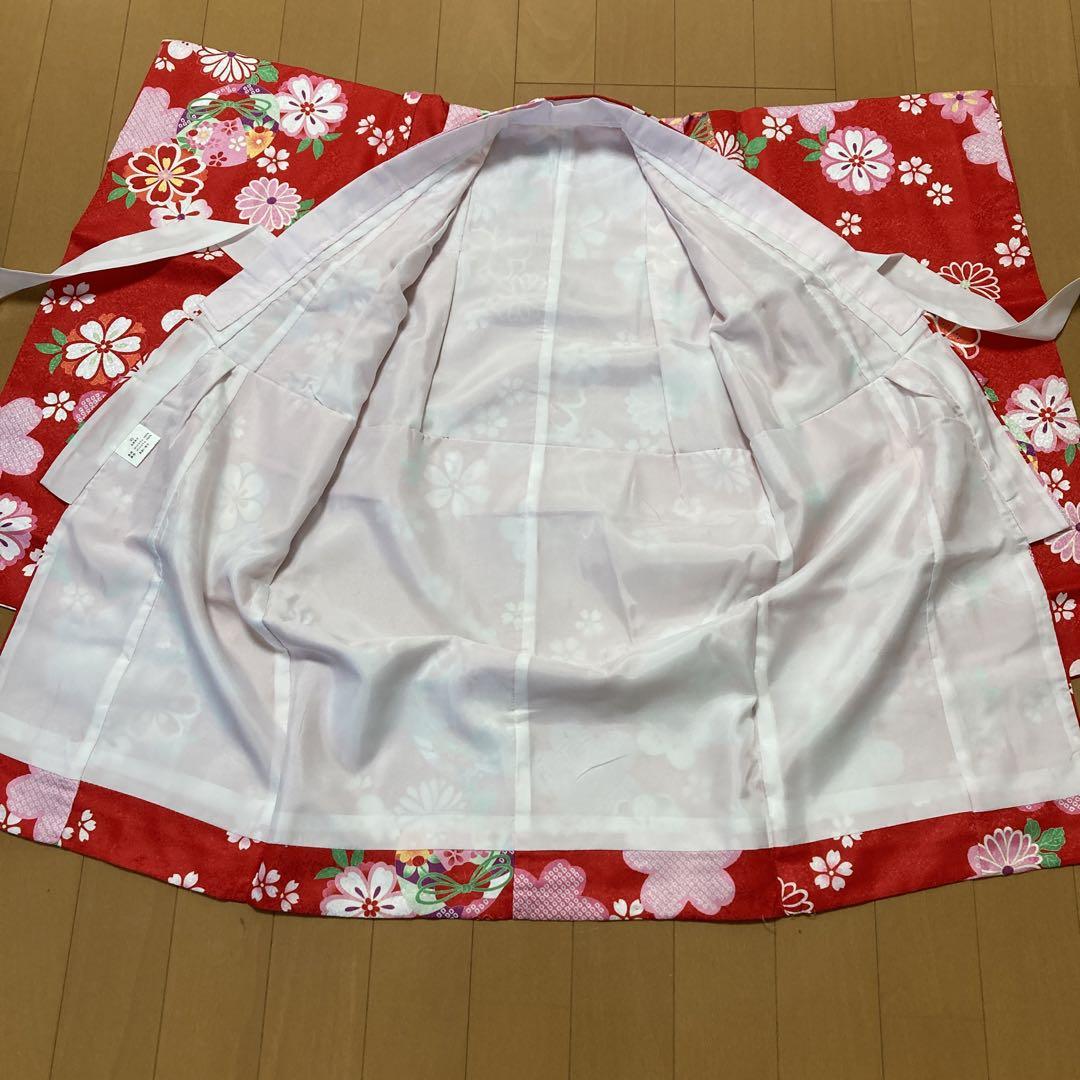 七五三　3歳　花うさぎ　着物