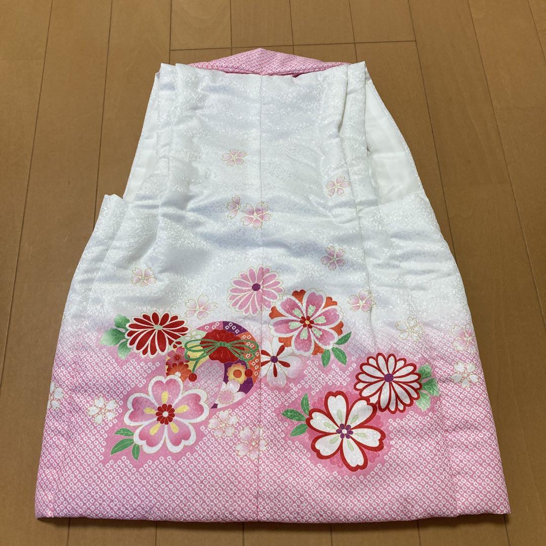 七五三　3歳　花うさぎ　着物