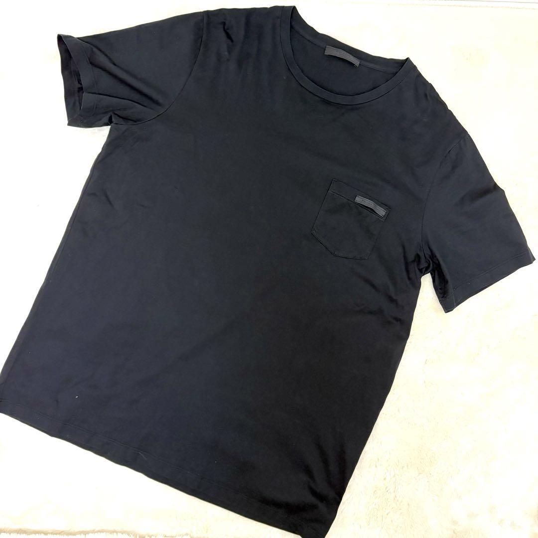 ✨️極美品✨️ PRADA Tシャツ 夏物 メンズ ブラック Lサイズ