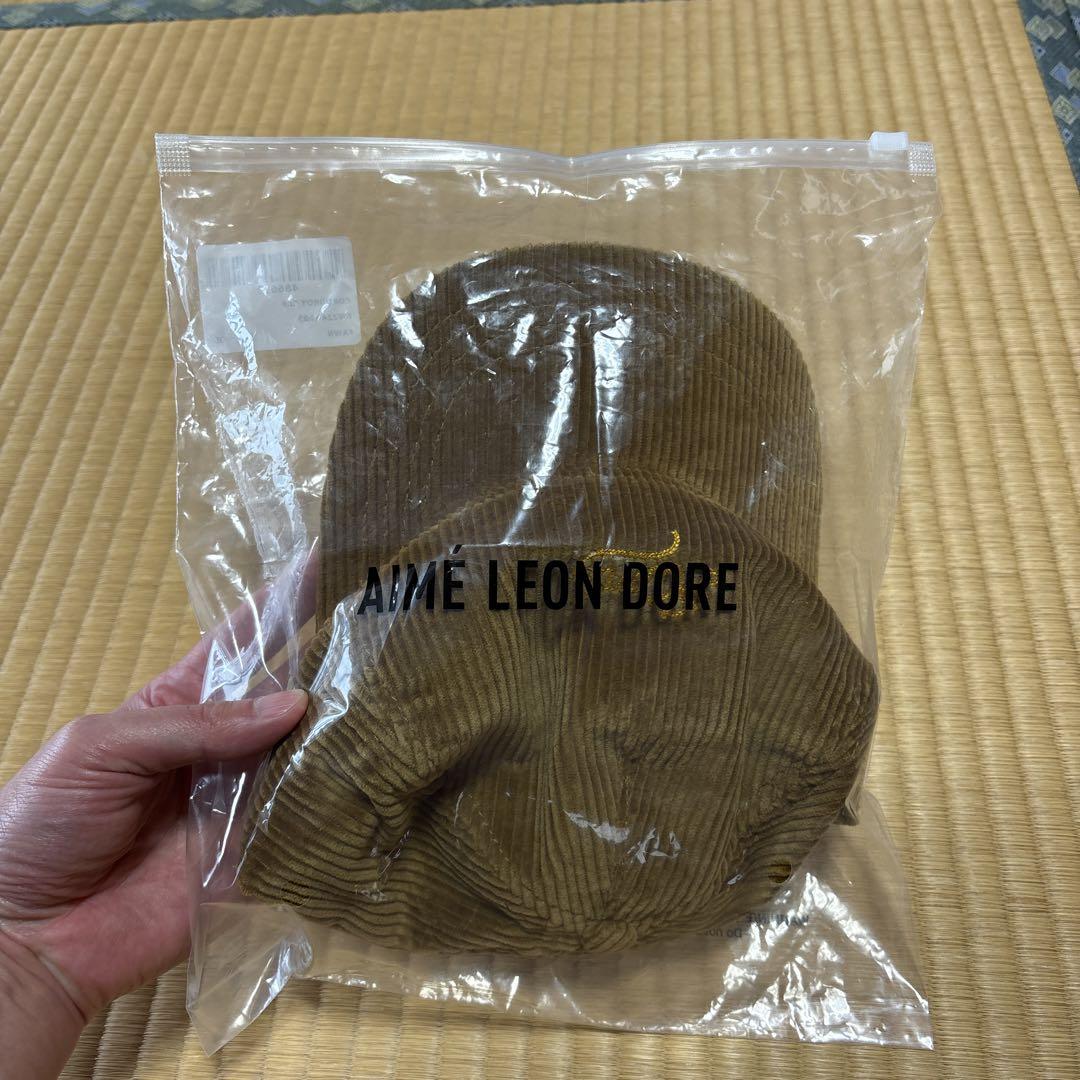 AIMELEONDORE コーデュロイキャップ ブラウン