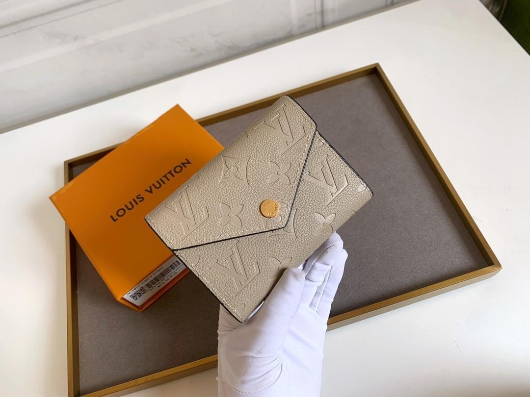 極美品◆LOUIS VUITTON ベージュ 三つ折り財布