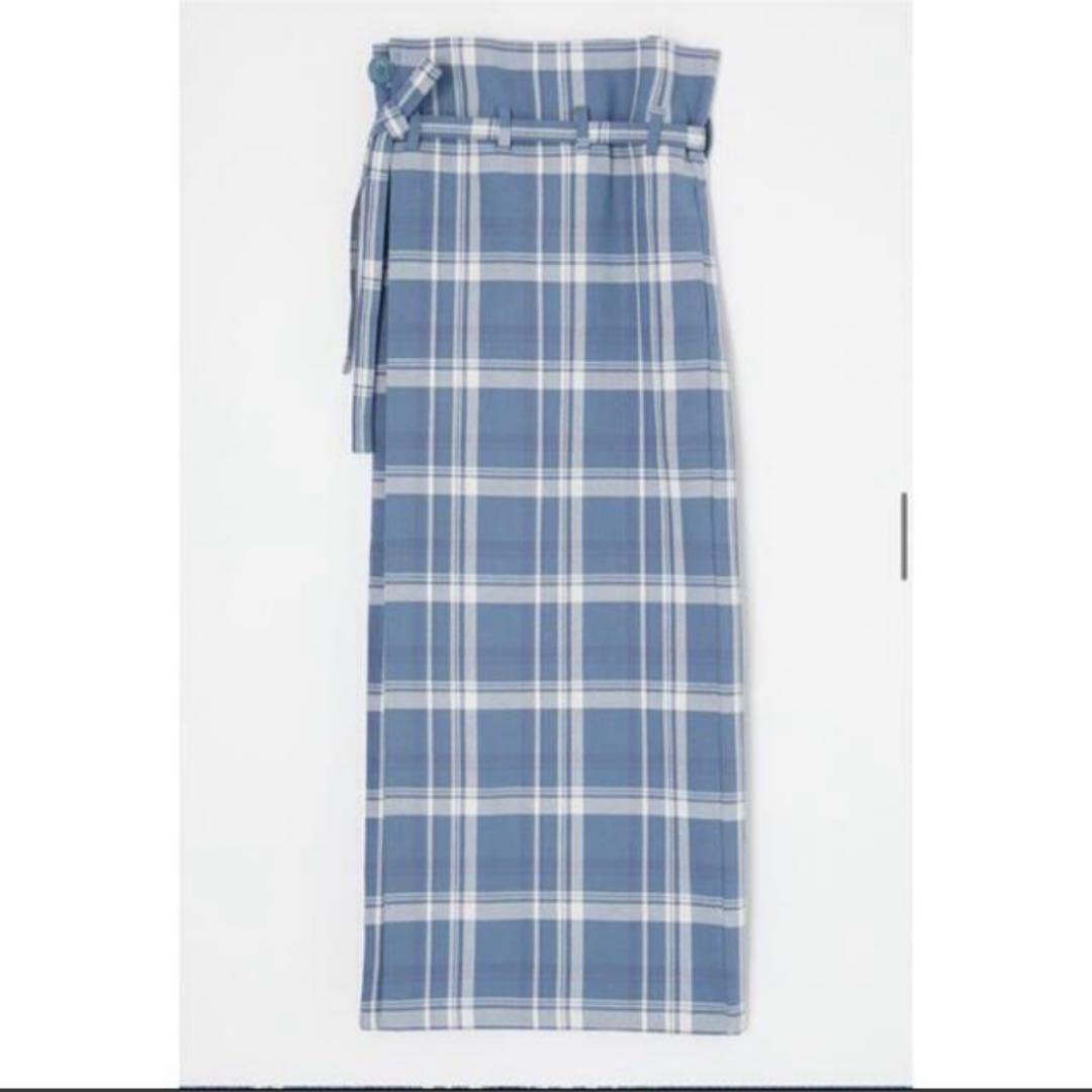 moussy 【M_】CHECK WRAP スカート