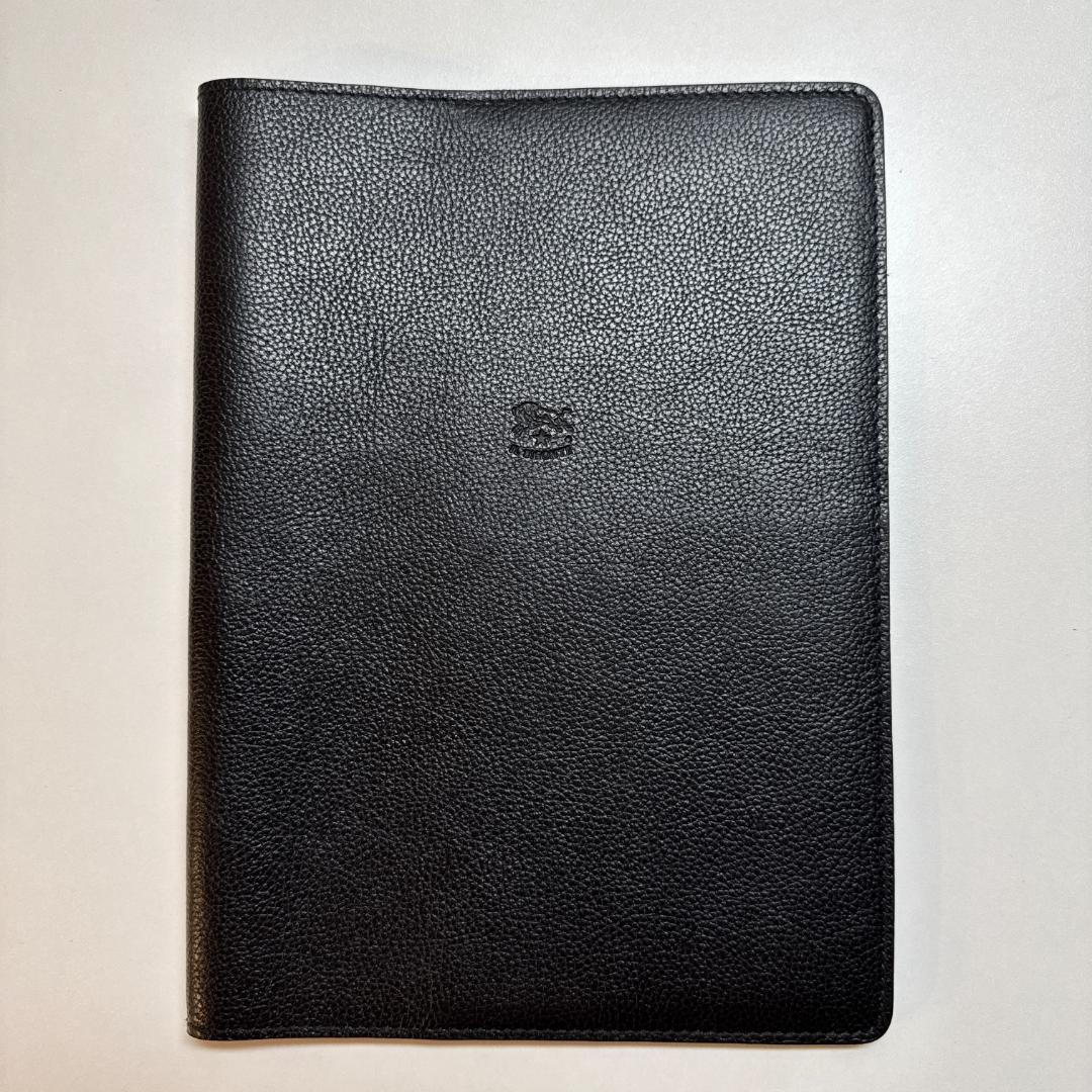 イル ビゾンテ IL BISONTE ブックカバー 黒色 レザー