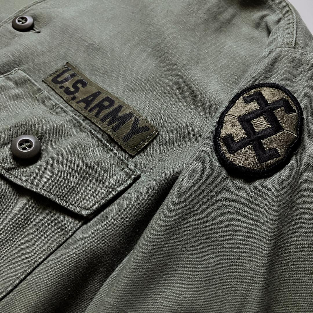 70s 米軍実物 OG-107ユーティリティシャツ 16,1/2x32(L~XL