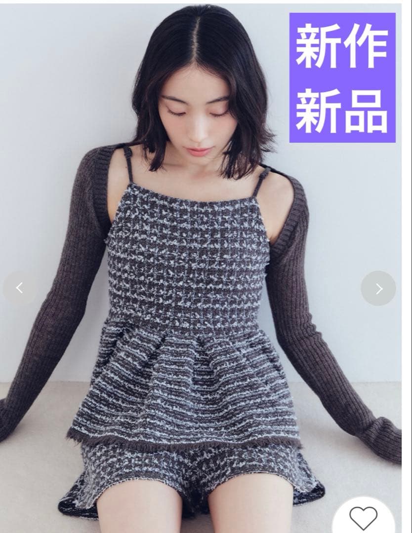 新作新品　リリー ブラウン♡ ツイードニットショートパンツ