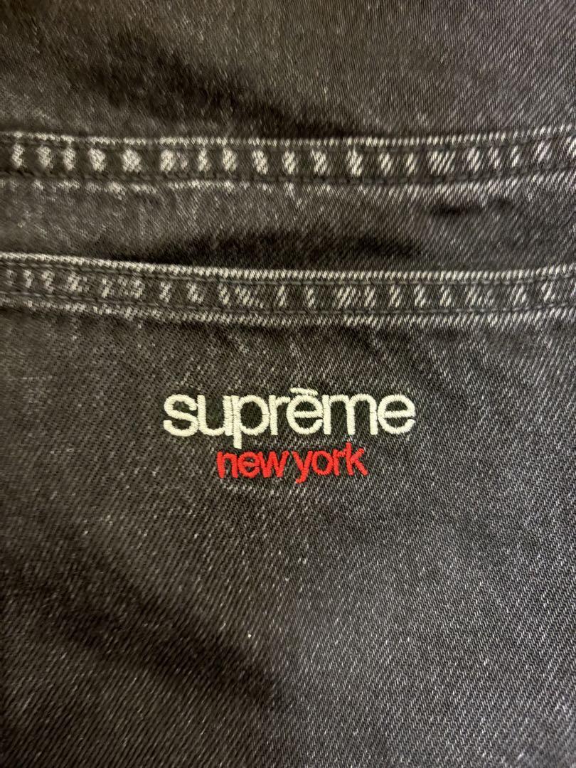 Supreme ダークブルー ワイドレッグデニム