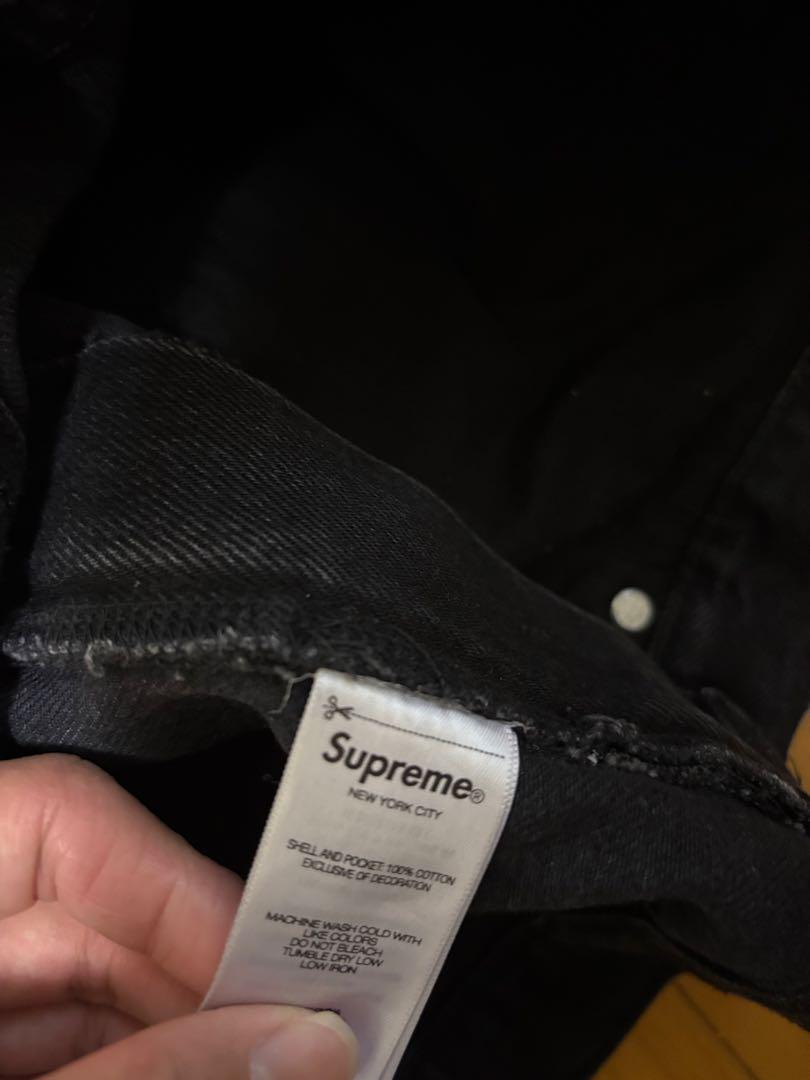Supreme ダークブルー ワイドレッグデニム