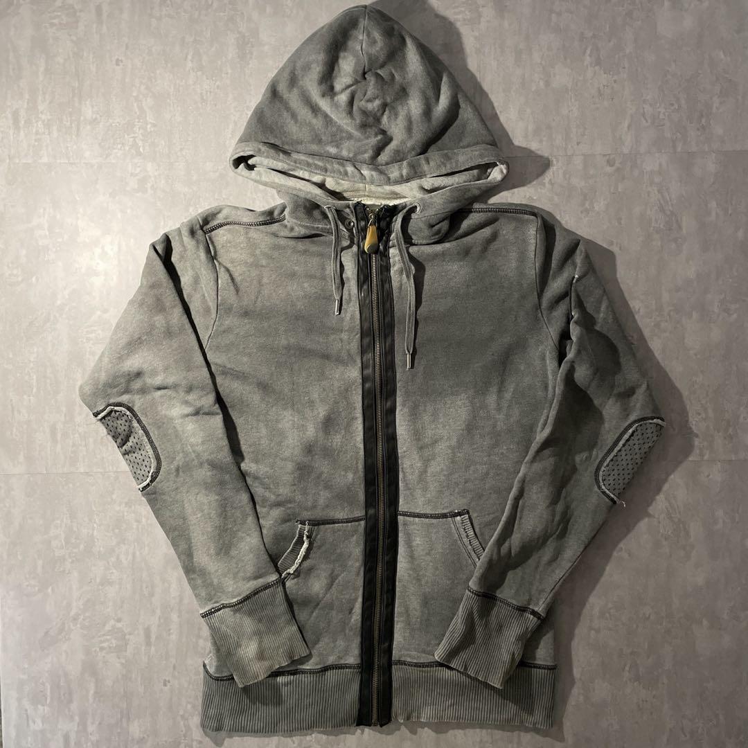【DIESEL】90’s 切り替えレザーパーカー　モード系　y2k 深水洸太