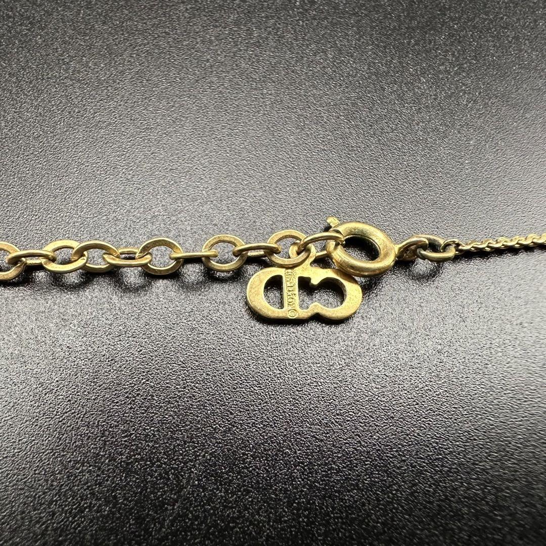 極美品✨ Dior ネックレス CD ロゴ ラインストーン 希少 刻印 102
